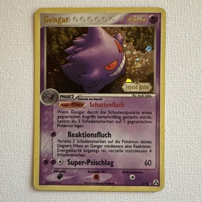 Pokémon Gengar EX Legend Maker Reverse Holo Stamp 5/92 Beckett - German