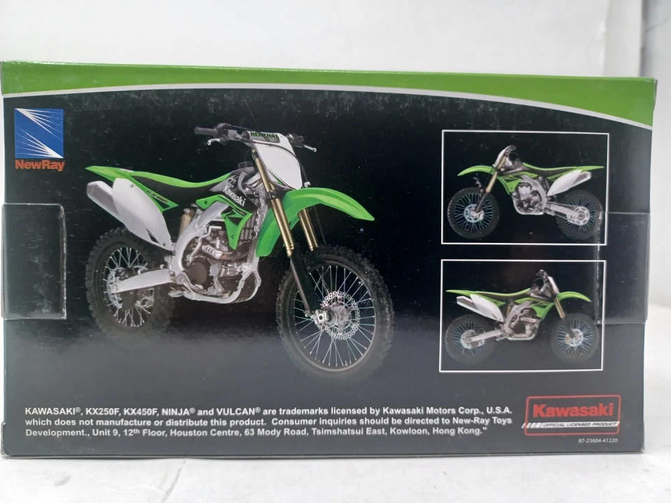 Novo Ray Kawasaki KX450F 1:12 fundido - Imagem 4 de 4