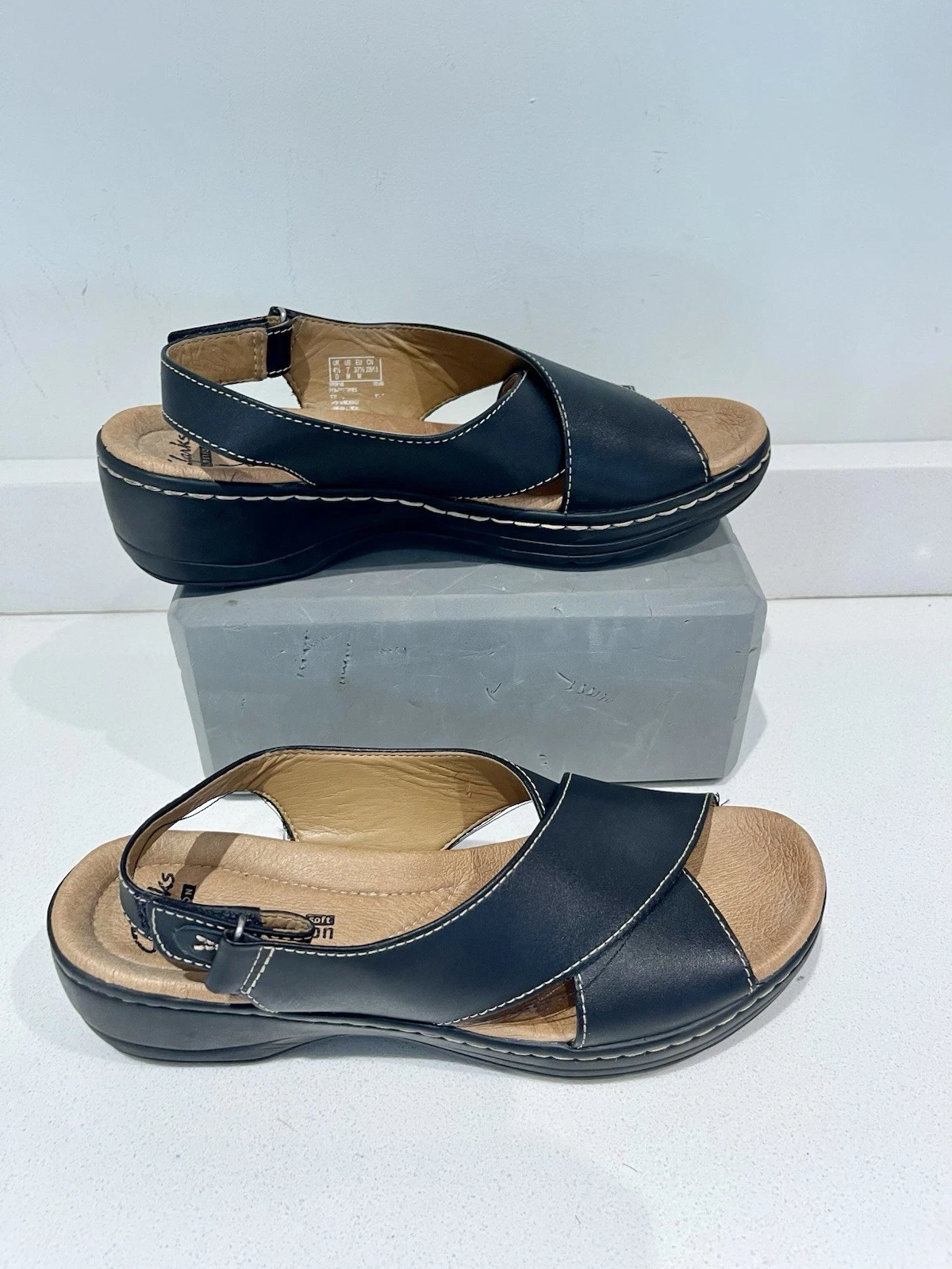 Sandali Clarks Arla Kaydin slingback sandalo cinturino regolabile donna 7 M nero