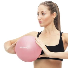 APEXUP Yoga Exercise Ball Heavy Duty Pilates Fitness Balance Core Workout Pink 9