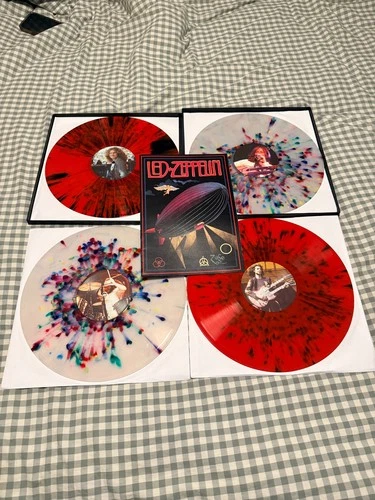 RARE Led Zeppelin 1977 Tour 4LP COLORED SPLATTER VINYL BOX SET 🔥 HTF NM