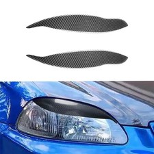 2pcs For Honda Civic 1999 2000 Carbon Fiber Headlight Eyelid Cover Eyebrow Trim 2pcs For Honda Civic 1999 2000 Carbon Fiber Headlight Eyelid Cover Eyebrow Trim