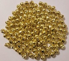 Lot of 100 Shiny Metal Jingle Bells Small 10mm Christmas Crafts Silver or Gold