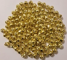 Lot of 100 Shiny Metal Jingle Bells Small 10mm Christmas Crafts Silver or Gold