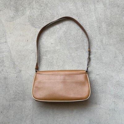 PRADA Small Leather Shoulder Bag Brown Archive Used Made in Italy