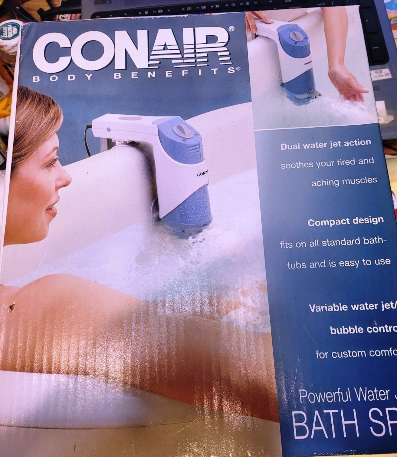 New Conair Body Benefits DUAL Water Jet Action Bath Spa BTS1