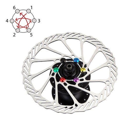 12 Stück Scheibenbremse Rotor Schrauben Bolzen M5x9 mm für Rennrad Mountainbike - Bild 7 von 8