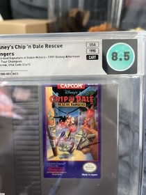 Wata Calificado 8.5 NES Chip N Dale Rescue Rangers Firmado Robin Mihara Disney Champ