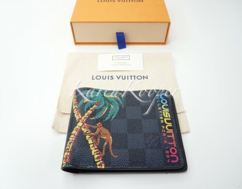 Louis Vuitton Blue Cloud Monogram Slender Wallet - SAVIC