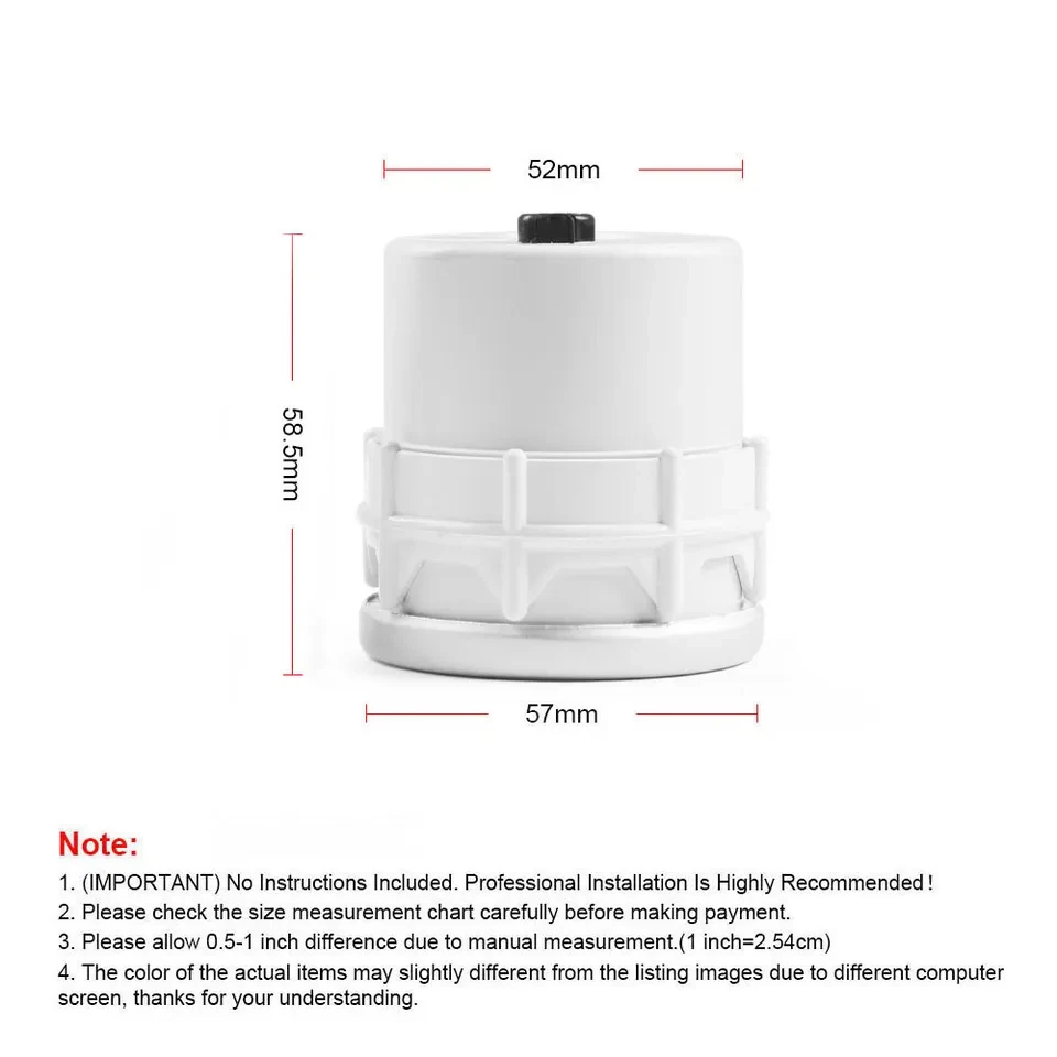 Puntero LED blanco de 2" 52 mm medidor de presión medidor de presión + sensor cara de humo Foto 2 de 4