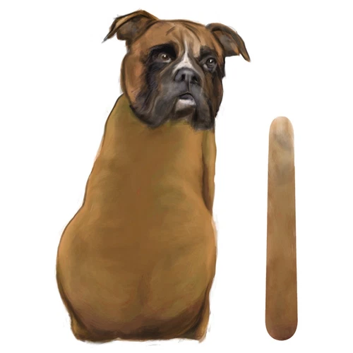 Boxer Dog Rear Car Window Sticker With Wagging Tail To Fit On Wiper Arm