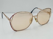 Vintage L'AMY Kathy Gold Purple Oval Metal Sunglasses FRAMES ONLY
