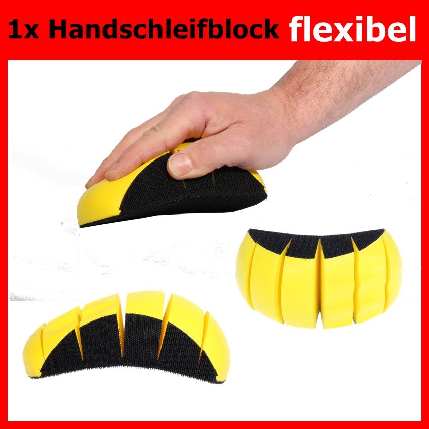 TTYSHIP® 2 Stück Schleifklotz Klett, 125mm Handschleifblock Klett mit 30 Blatt Schleifpapier TTYSHIP® 2 Stück Schleifklotz Klett, 125mm Handschleifblock Klett mit 30 Blatt Schleifpapier