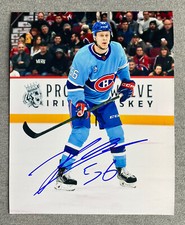 MONTREAL CANADIENS JESSE YLONEN AUTOGRAPH 8x10 ACTION PHOTO #6 YOUNG HOCKEY STAR