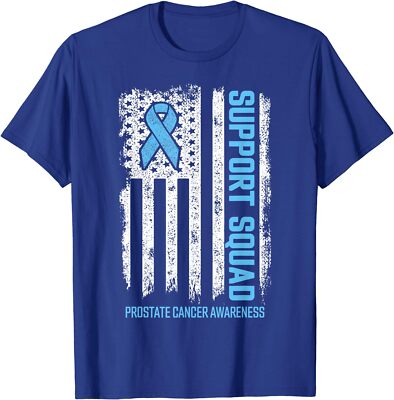 Prostate Cancer Awareness Flag Support Squad Unisex T-Shirt