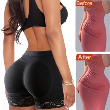 Lady Padded Bum Enhancer Knickers Hip Body Shaper Butt Lift Boyshorts Underwear