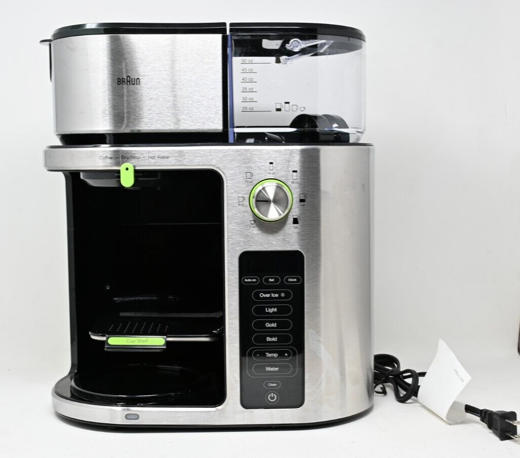 Braun MultiServe Drip Coffee Maker 10 Cup Stainless Steel
