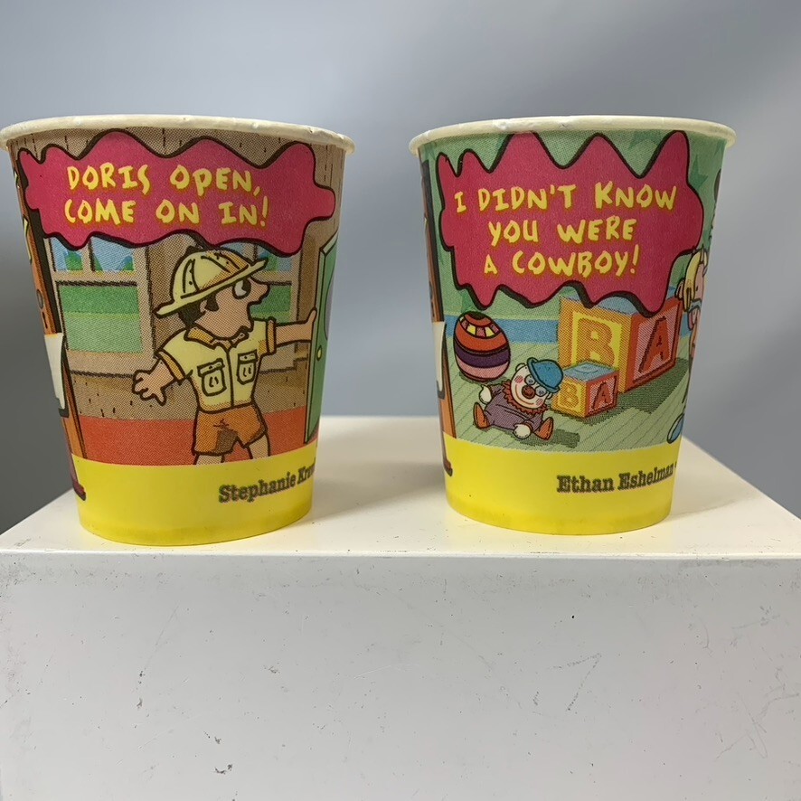 Vintage Dixie Cup Knock Knock Jokes 60 Wax Paper Cups and