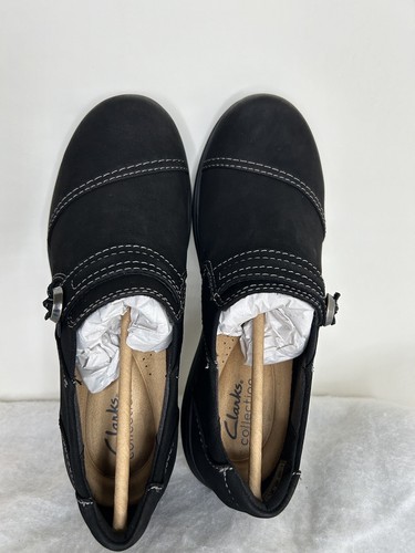 Mocassino perla Clarks donna Carleigh-Nubuck nero taglia 8 nuovo con scatola - Foto 3 di 9