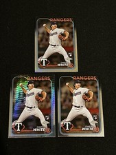 Owen White (3) 2024 Topps Chrome Prism Refractor Base #211 RC Texas Rangers