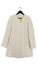 Elevenses Women's Coat L Cream Polkadot 100% Rayon Pea Coat