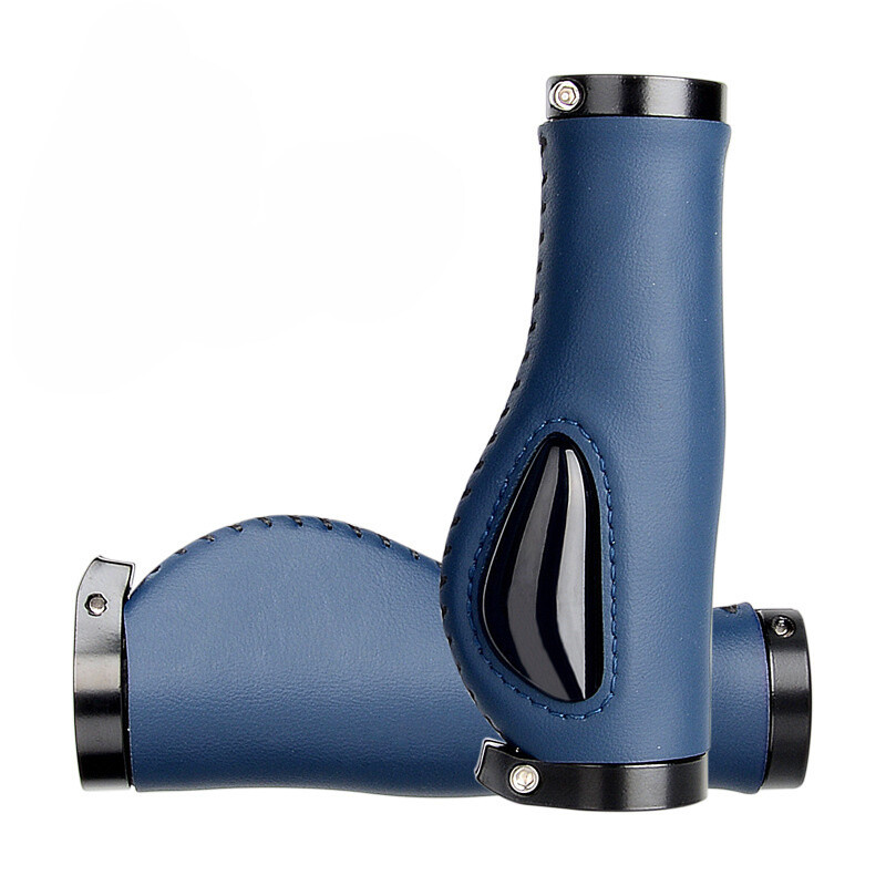 Fiber Leather Non-Slip Bike Grips with Double Lock Handlebar Covers  