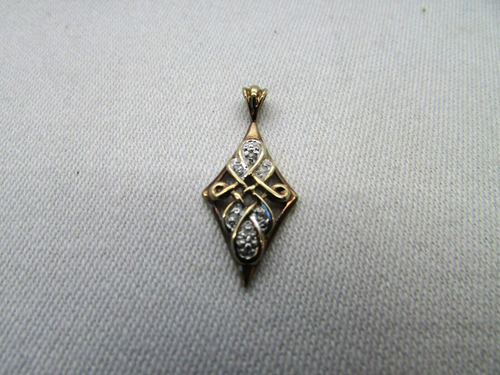 Vintage 9ct gold Diamond Pendant 9kt HM Gift Box Immaculate!
