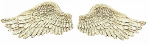 Angel Wings Ornament Set Fairy Feathered Home Silver White Decorations Grave - Picture 9 of 23