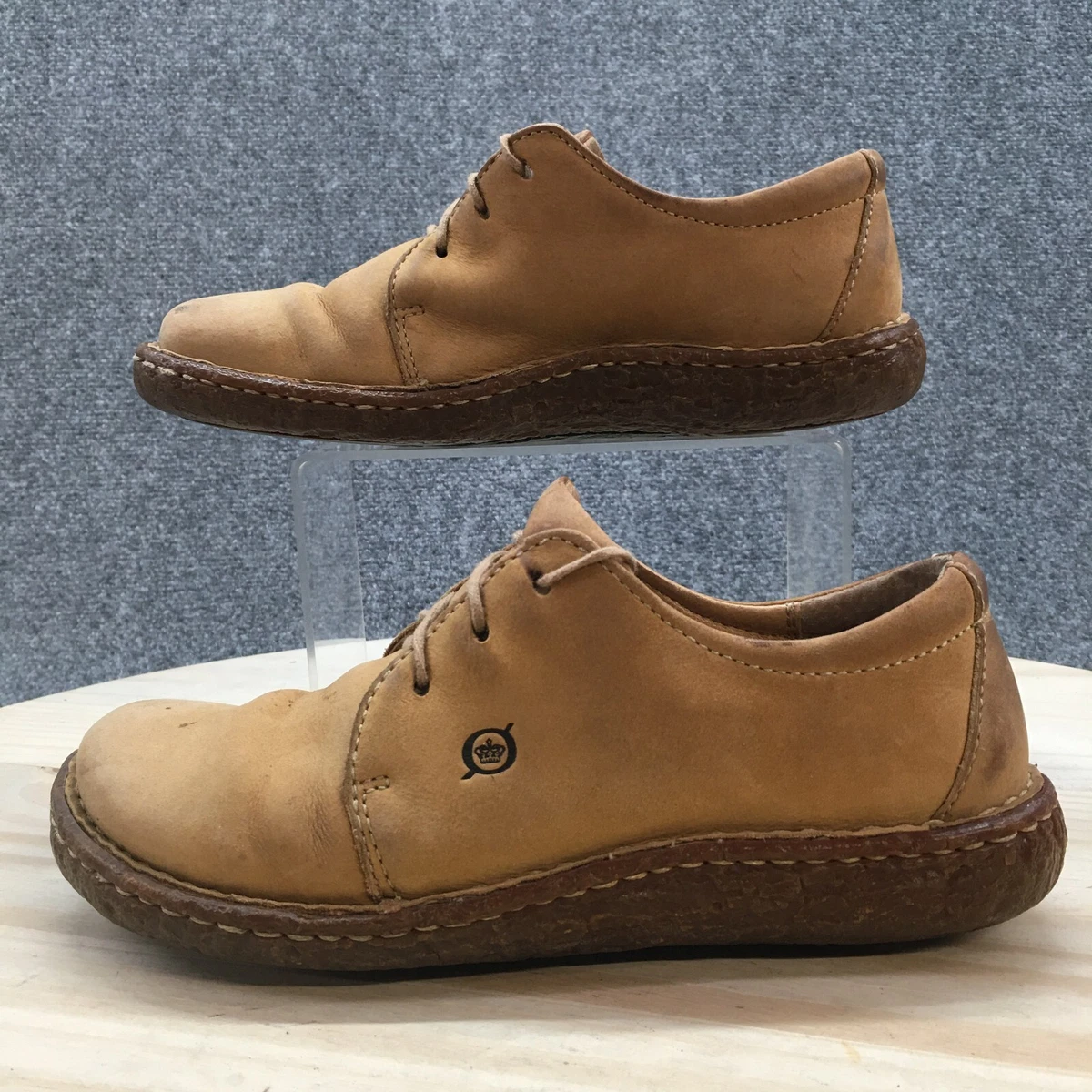 Born Shoes Womens 6.5 M Oxford Lace Up Flats W5808 Brown Leather
