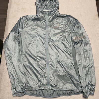 Inov-8 Windshell Jacket Womens 12 Green Full Zip Lightweight Hooded  Packable Run