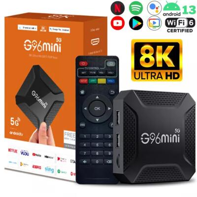 2024 Upgraded Smart Android 13.0 TV Box Quad Core 8K 2.4G WIFI HD Stream Player