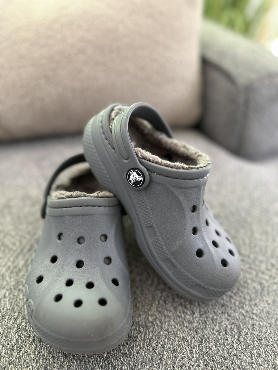 Clogs White And Grey Fur Crocs Crocs Unisex-Adult Ralen Lined