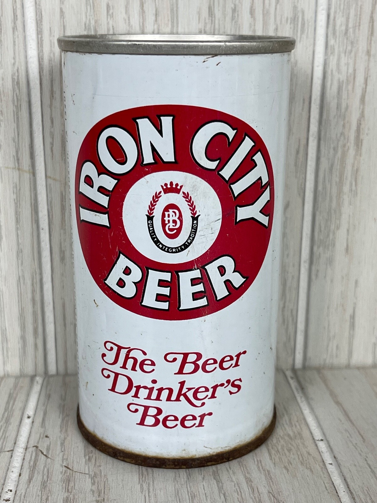 1970S IRON CITY WEST VIRGINIA MOUNTAINEERS STEEL BEER CAN PITTSBURGH