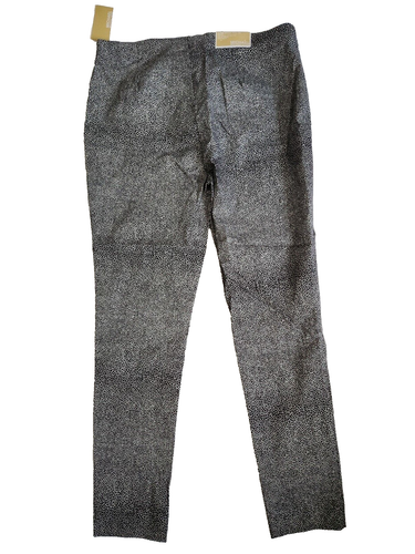 NWT $78 MICHAEL Michael Kors Super Skinny Pull-On High Rise Black White Pants S - Picture 2 of 9
