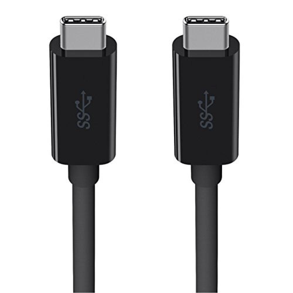 (TG. 2 m) Belkin F2CU049BT2M-BLK Cavo Monitor da USB-C a USB-C, Type C 3.0, 5 Gb