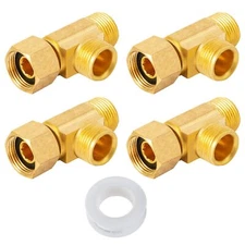 Leadfree Brass Angle Stop Addatee Valve 3/8 Inch Compression Inlet X 3/8" Outlet