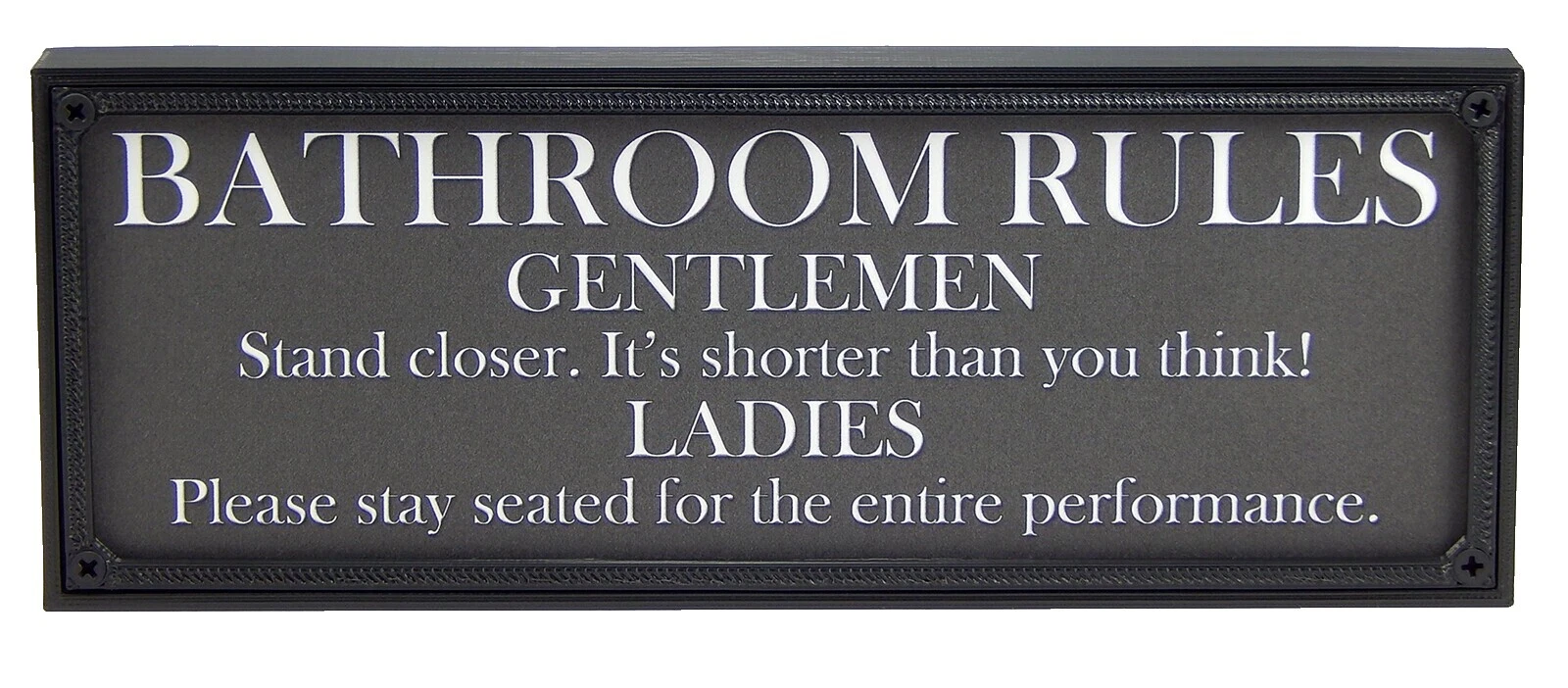 Black Novelty Plastic Plaques & Signs