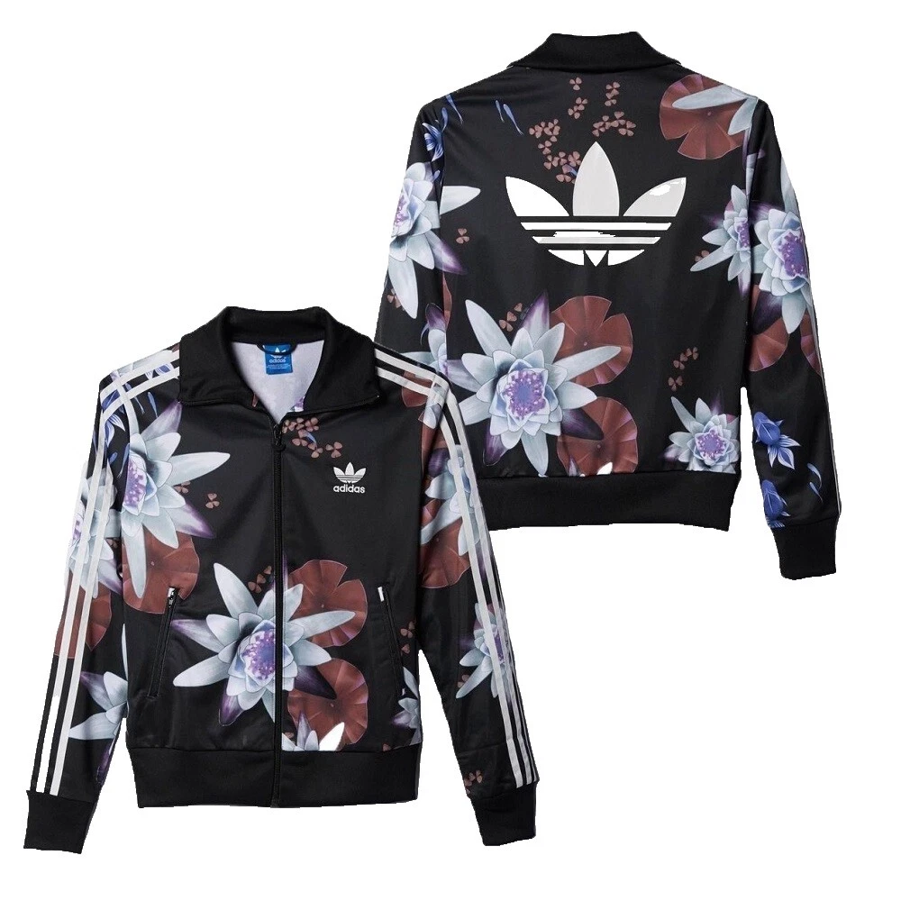 Adidas negro Floral Activewear Tops para mujer