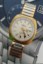 Reloj de pulsera Jules Racine Gallet automático Incabloc 17 joyas día fecha años 70 para hombre
