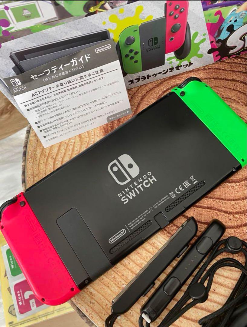 Nintendo Switch Console System Splatoon 2 Neon Pink/Neon