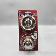 Overflow Plate  EZ Drain Cover Kit Brushed Nickel Fits Both 1 2 Hole Plates