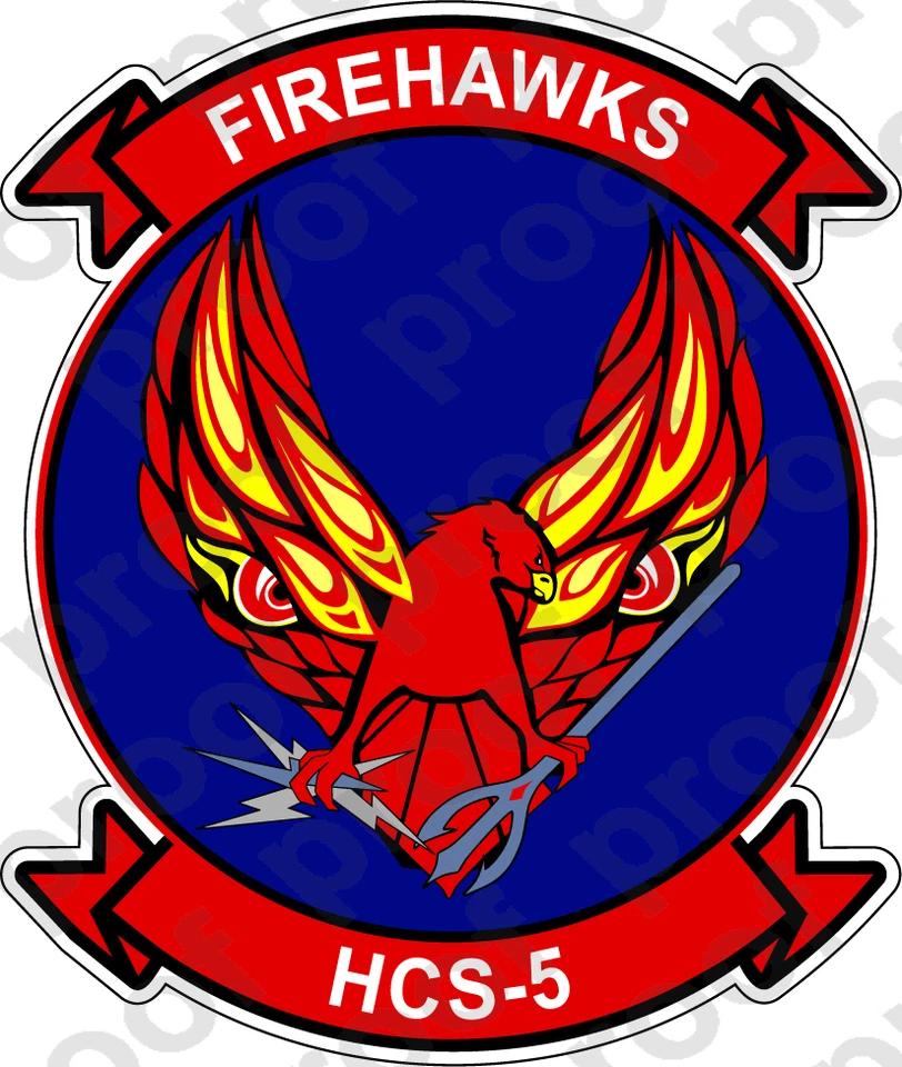 STICKER USN HCS 5 FIREHAWKS