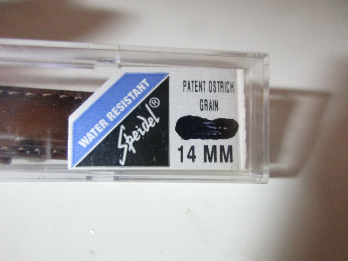NOS Speidel Ostrich Grain Leather Brown 14mm Watch Band 1017 NOS Speidel Ostrich Grain Leather Brown 14mm Watch Band 1017