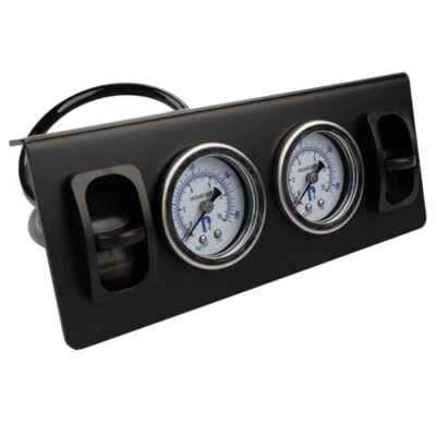 #ad Panel Paddle Valve Switch with Two Air Suspension Pressure Gauge Air Fittings $93.33