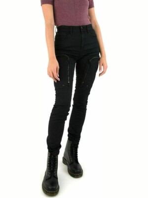 G-Star Damen Type 30 High Skinny Cargo Hose Dark Black Cobler Women Größe:27