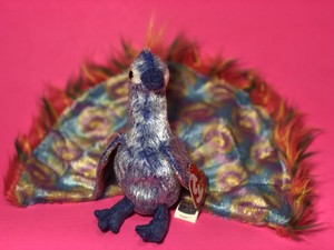 peacock beanie baby