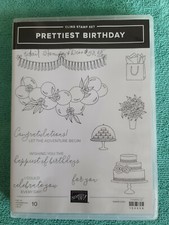 Stampin  Up Prettiest Birthday Stamp Set  Dies Cake Banner Congratulations
