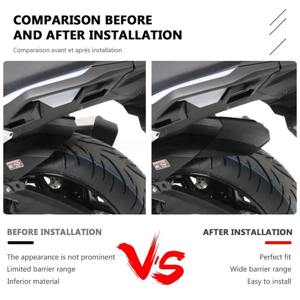 motorcycle Rear Fender Extention Hugger For KAWASAKI Versys 1000 2012 - 2018 - Image 4 of 4