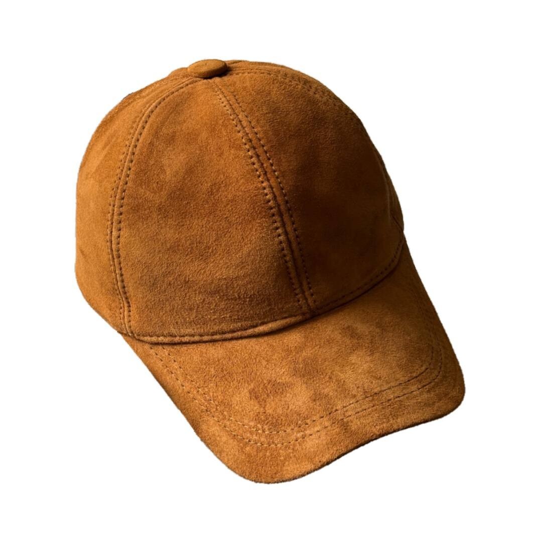 Genuine Leather Suede Baseball Cap Adjustable Dad Hat