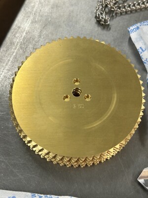 1 BRASS LADDER CHAIN SPROCKET 60 TEETH 1A PITCH .185'' 65 LPF - 1/4'' PILOT BORE